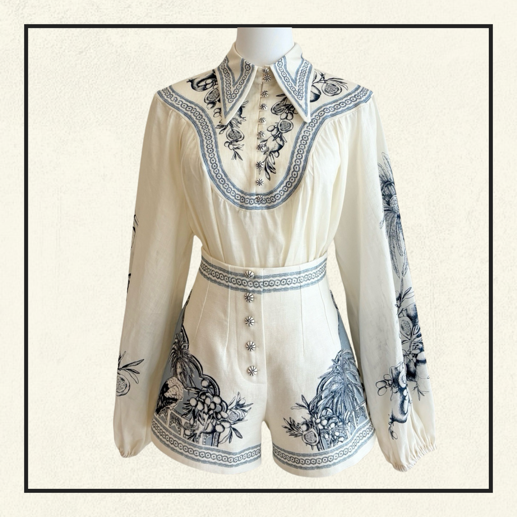 VILLA ROMANTICA BLOUSE & SHORT