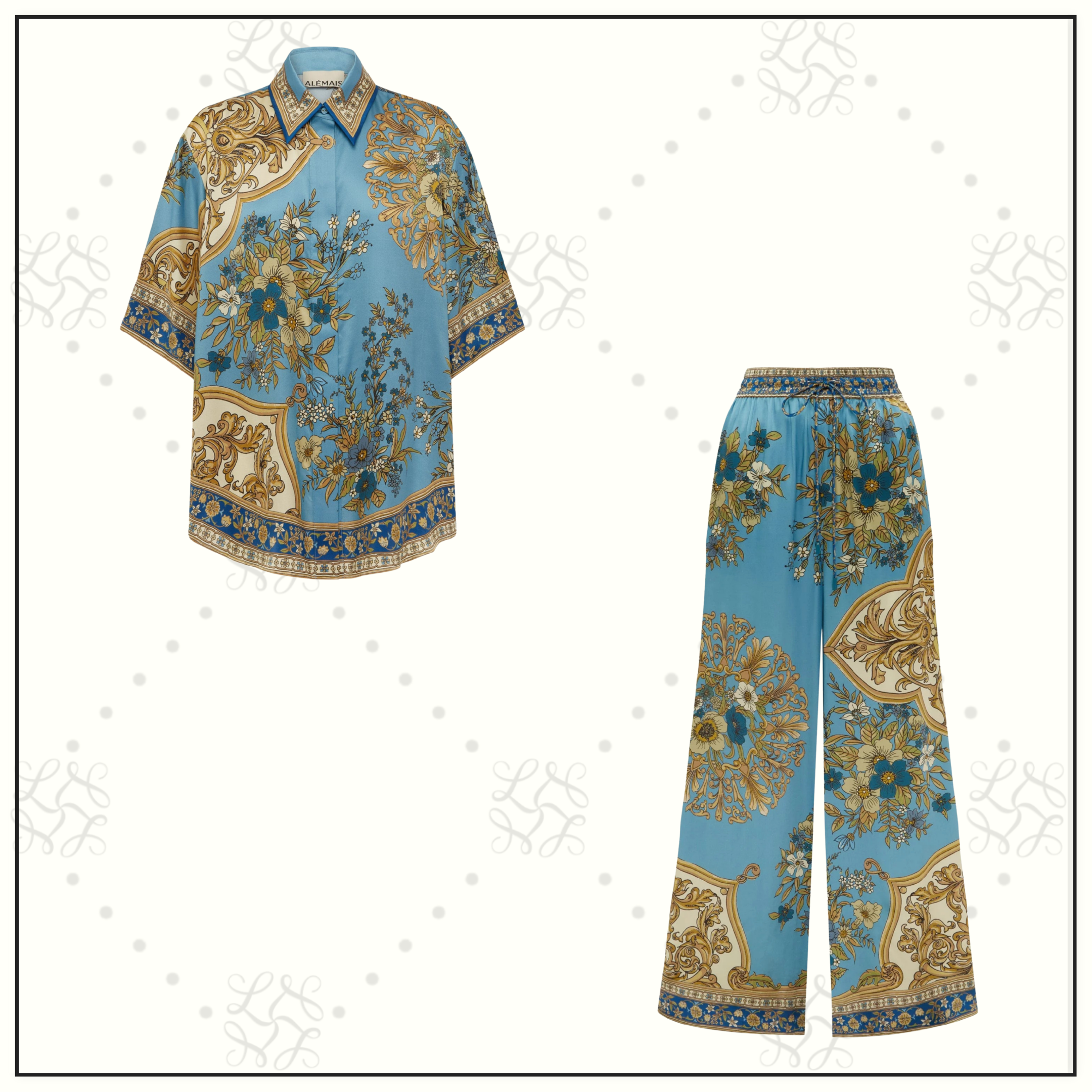 CASSIE SILK SHIRT & PANTS