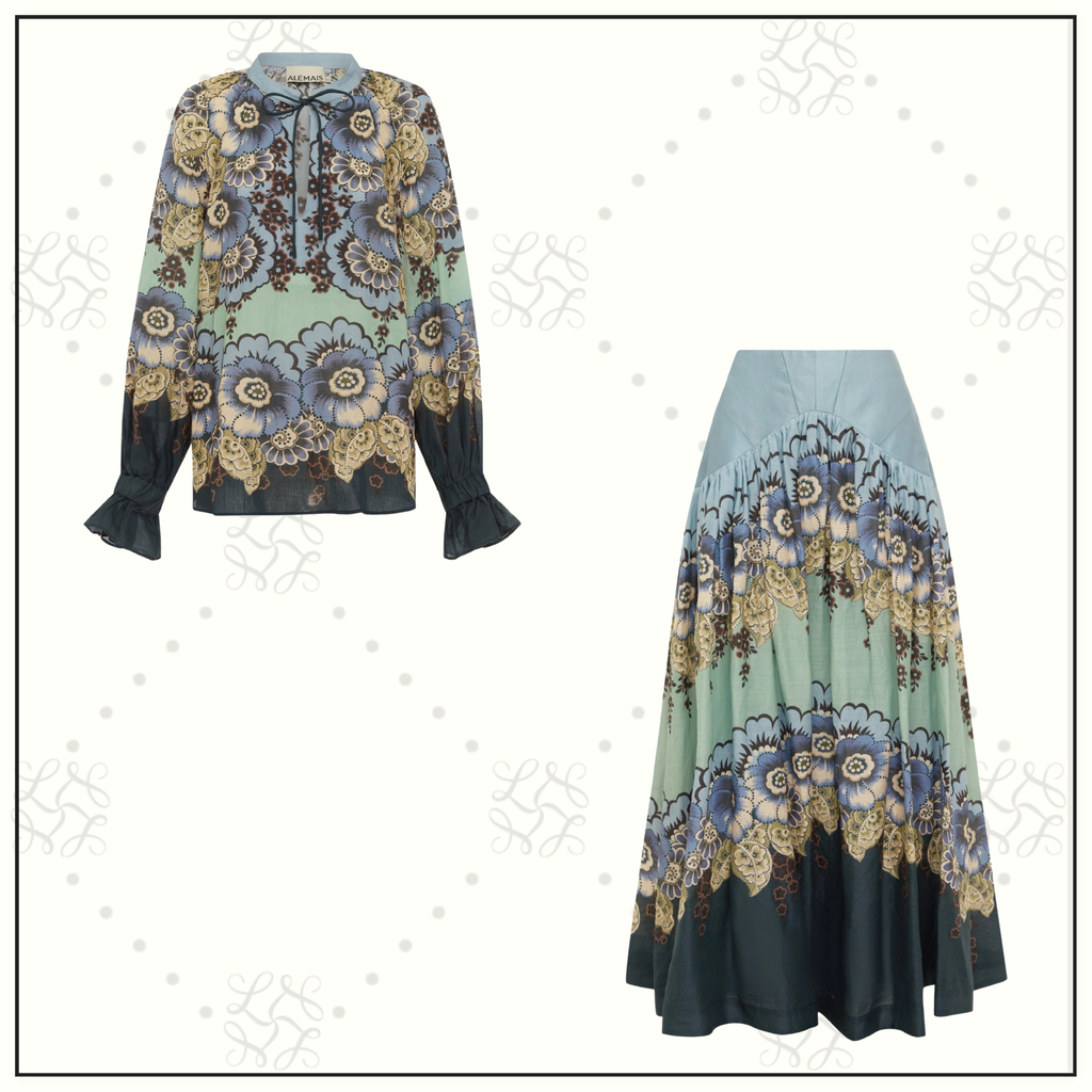 MADALENA TIERED SHIRT & MAXI SKIRT