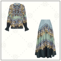 MADALENA TIERED SHIRT & MAXI SKIRT