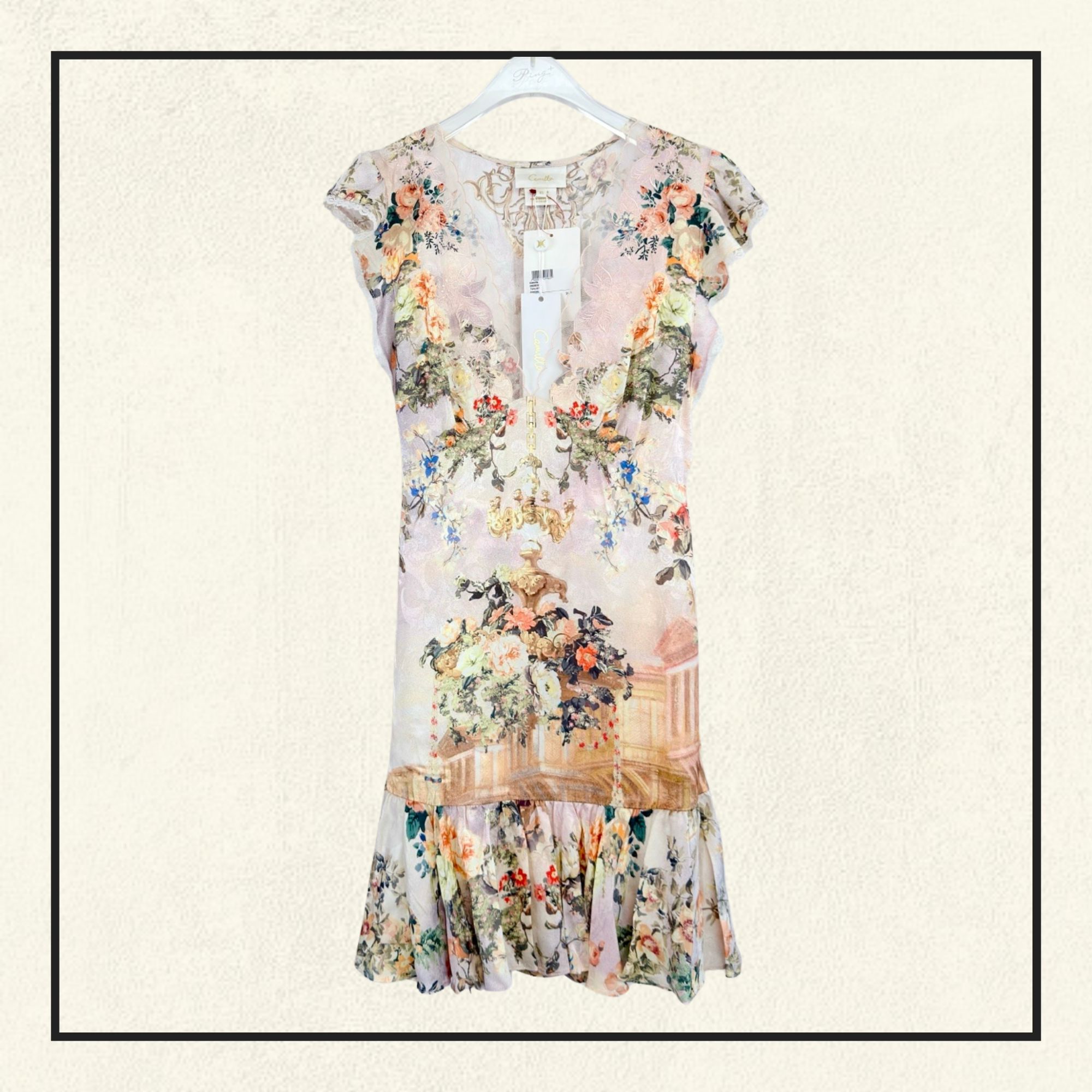 RUFFLE SLEEVE SHORT DRESS
