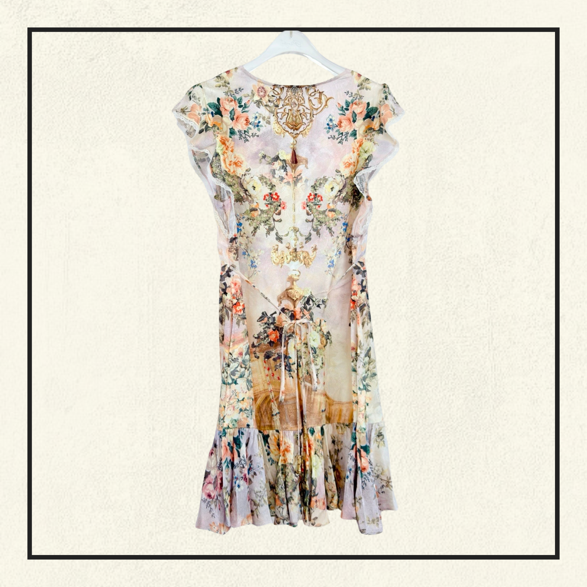 RUFFLE SLEEVE SHORT DRESS
