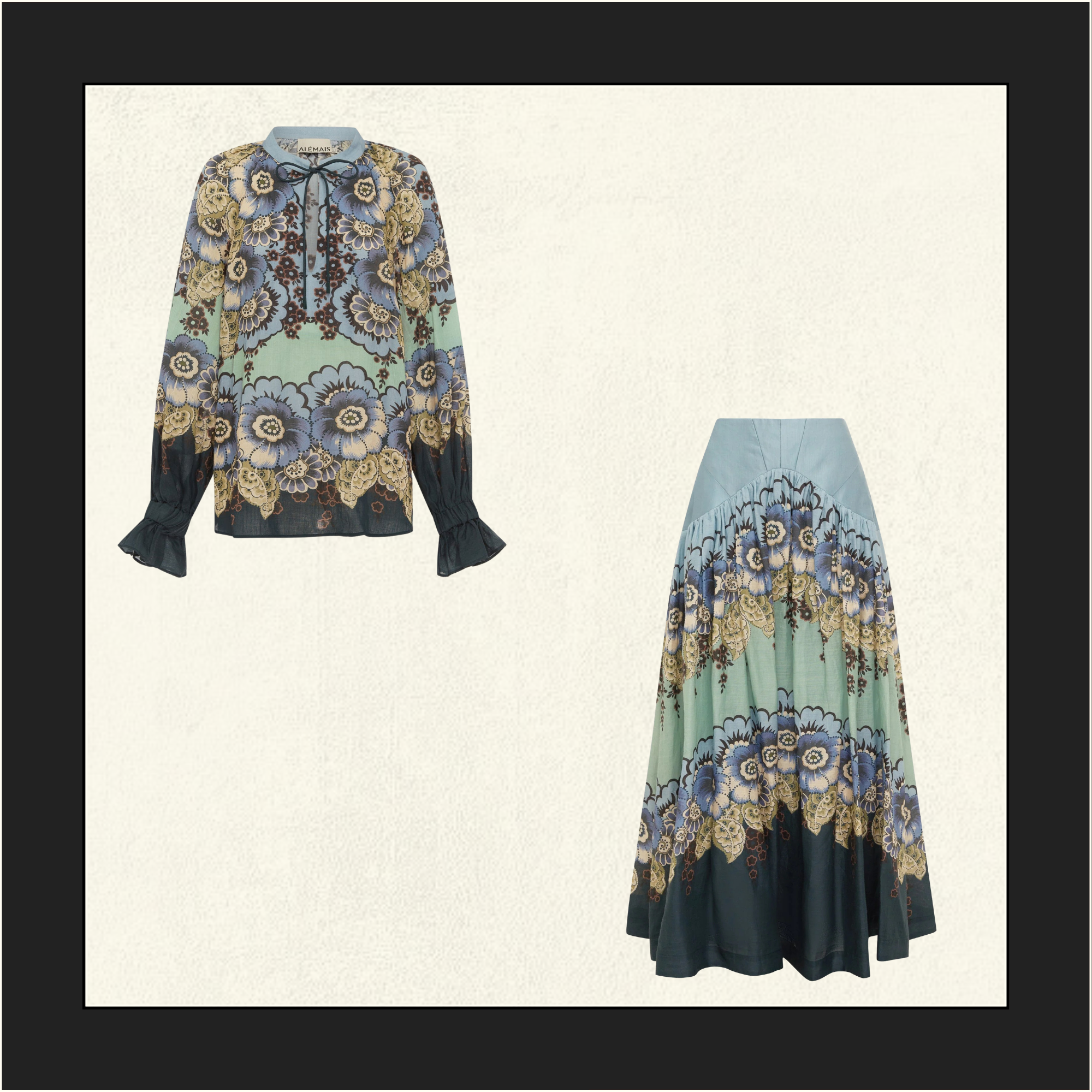 MADALENA TIERED SHIRT & MAXI SKIRT