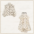 CRUSH RUFFLED POLKA DOTS BLOUSE & SKIRT