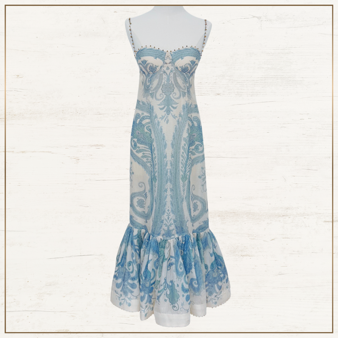 ILLUMINATE LINEN & SILK MAXI DRESS