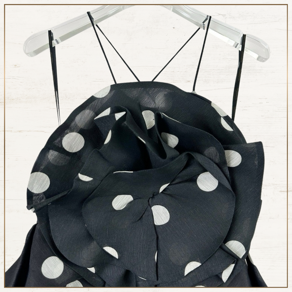 CRUSH RUFFLED POLKA DOTS MAXI DRESS