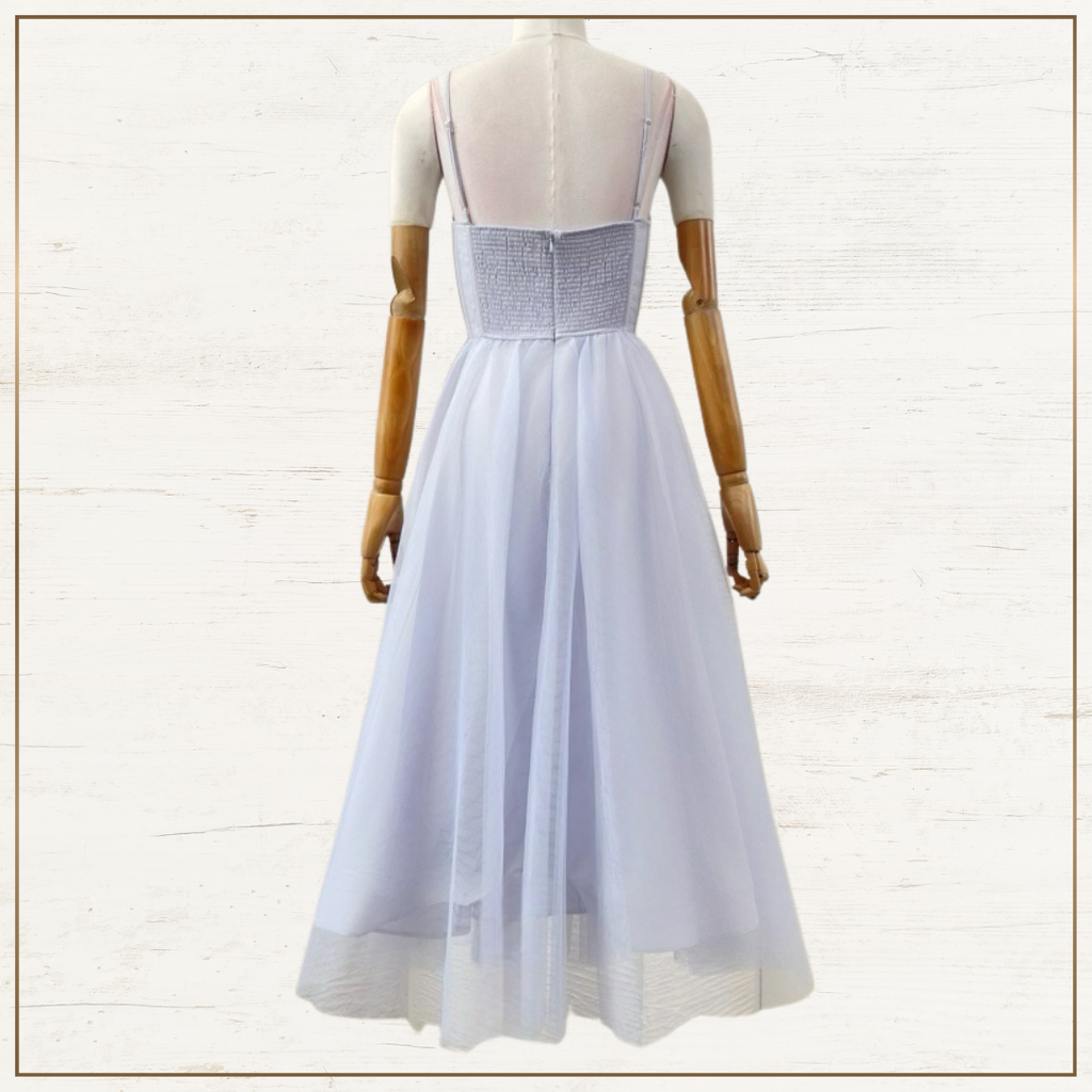 TULLE CORSET MIDI DRESS