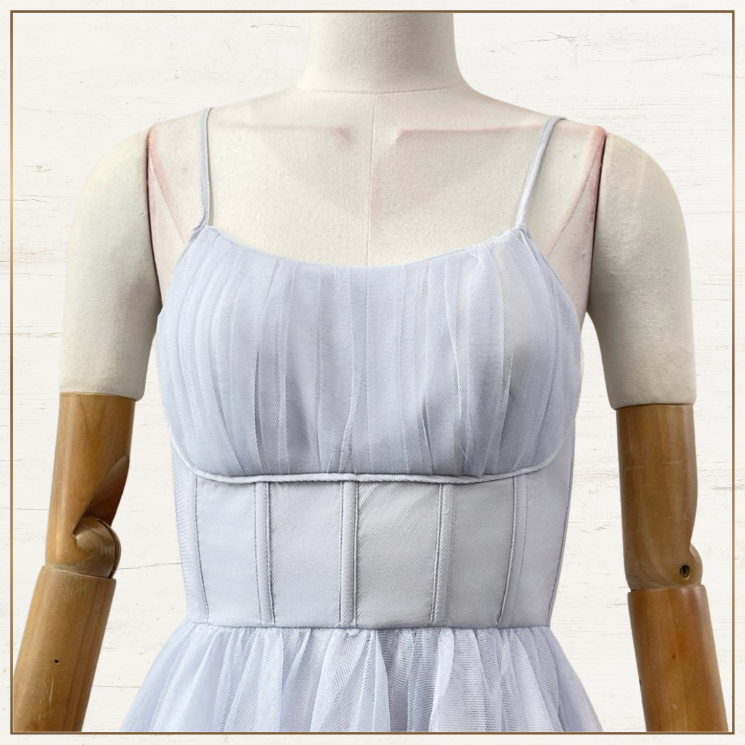TULLE CORSET MIDI DRESS