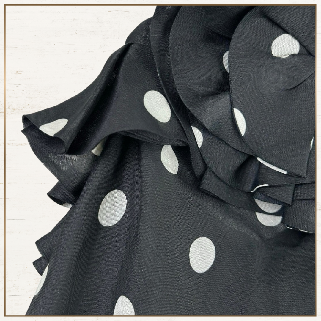 CRUSH RUFFLED POLKA DOTS MAXI DRESS