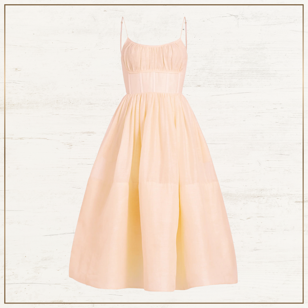 TULLE CORSET MIDI DRESS