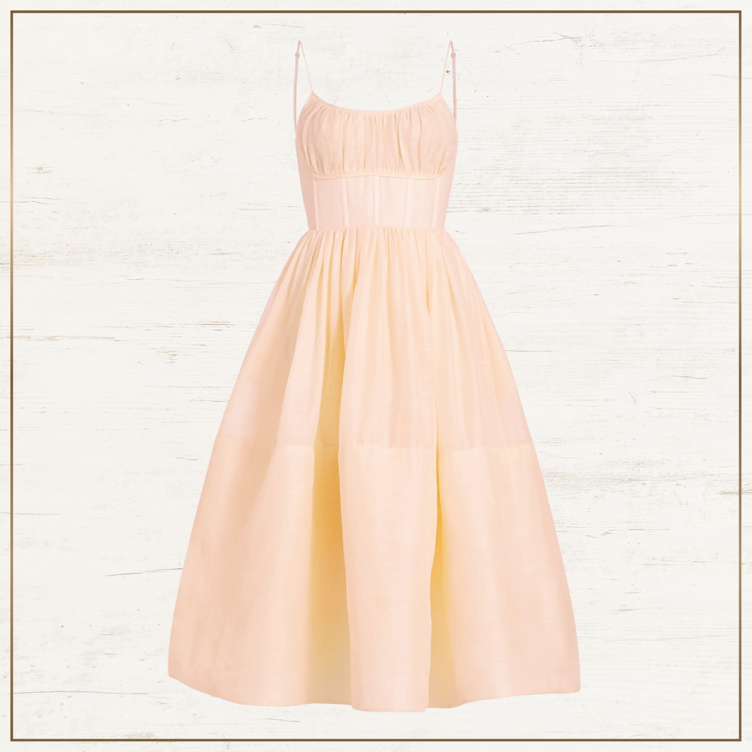 TULLE CORSET MIDI DRESS