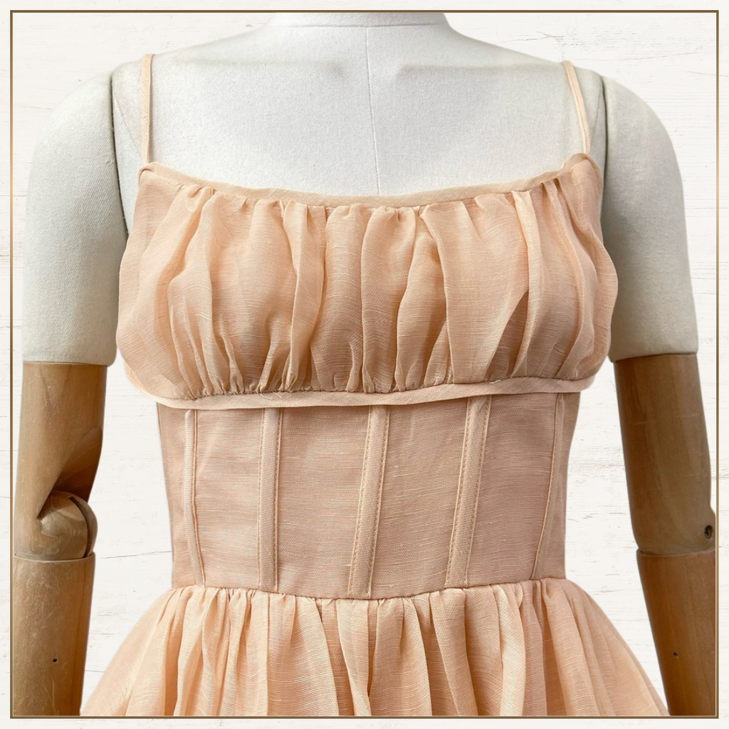 TULLE CORSET MIDI DRESS