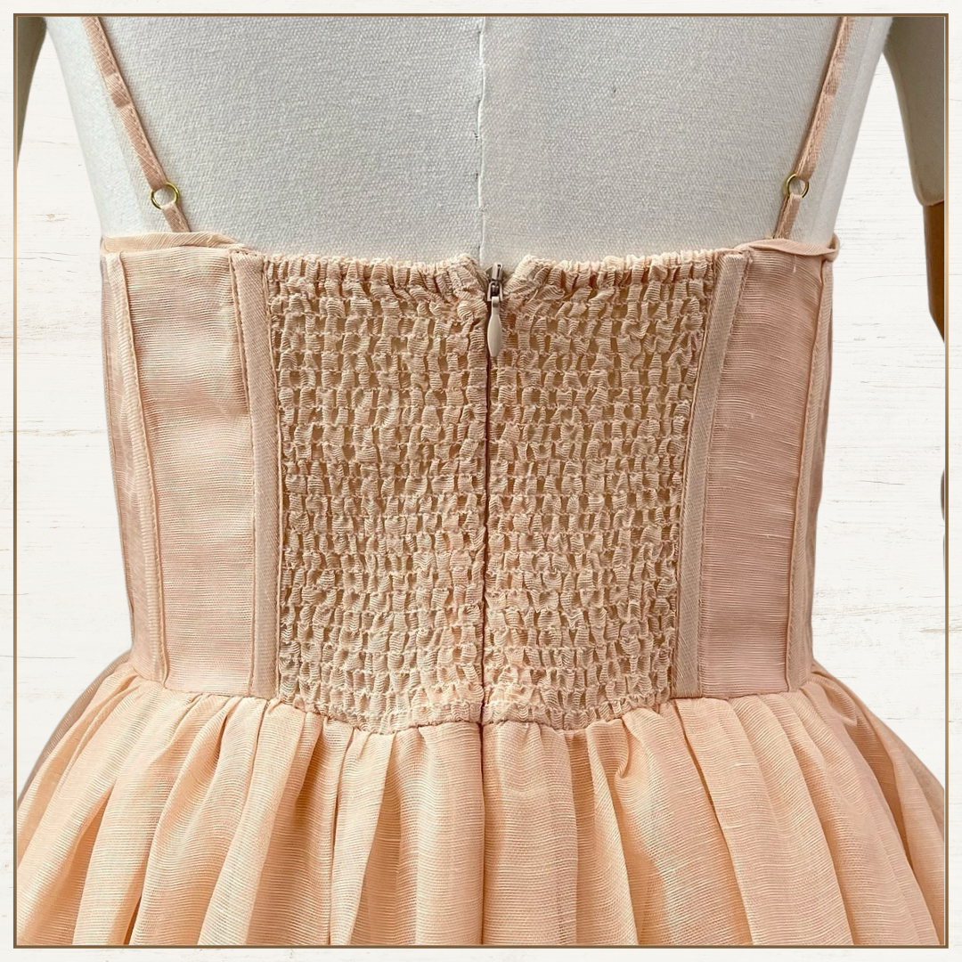 TULLE CORSET MIDI DRESS