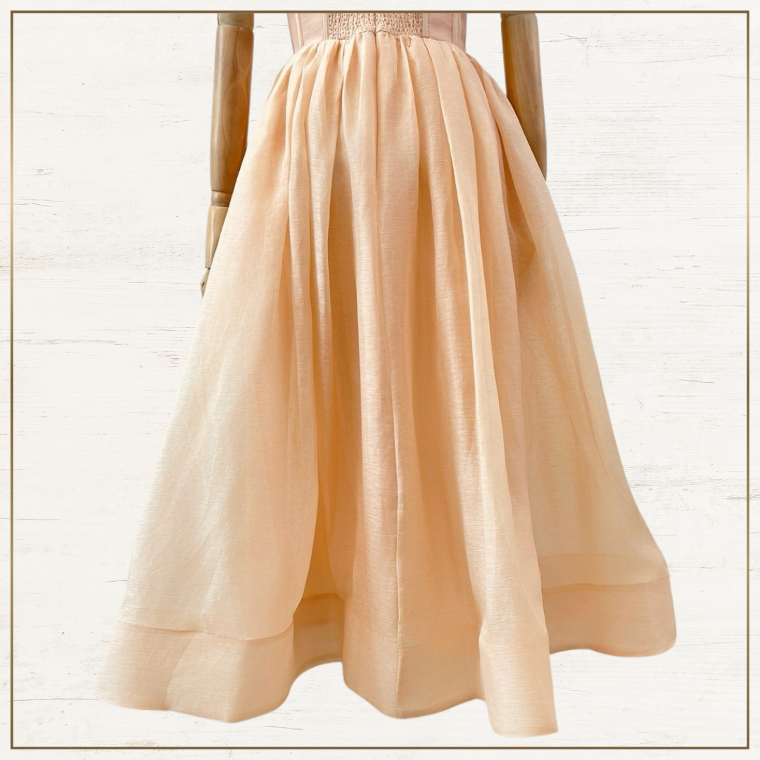 TULLE CORSET MIDI DRESS