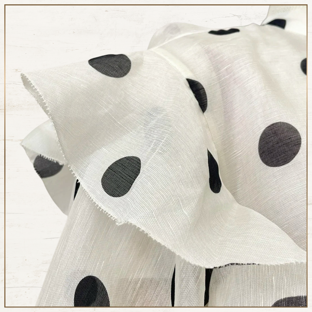 CRUSH RUFFLED POLKA DOTS BLOUSE & SKIRT