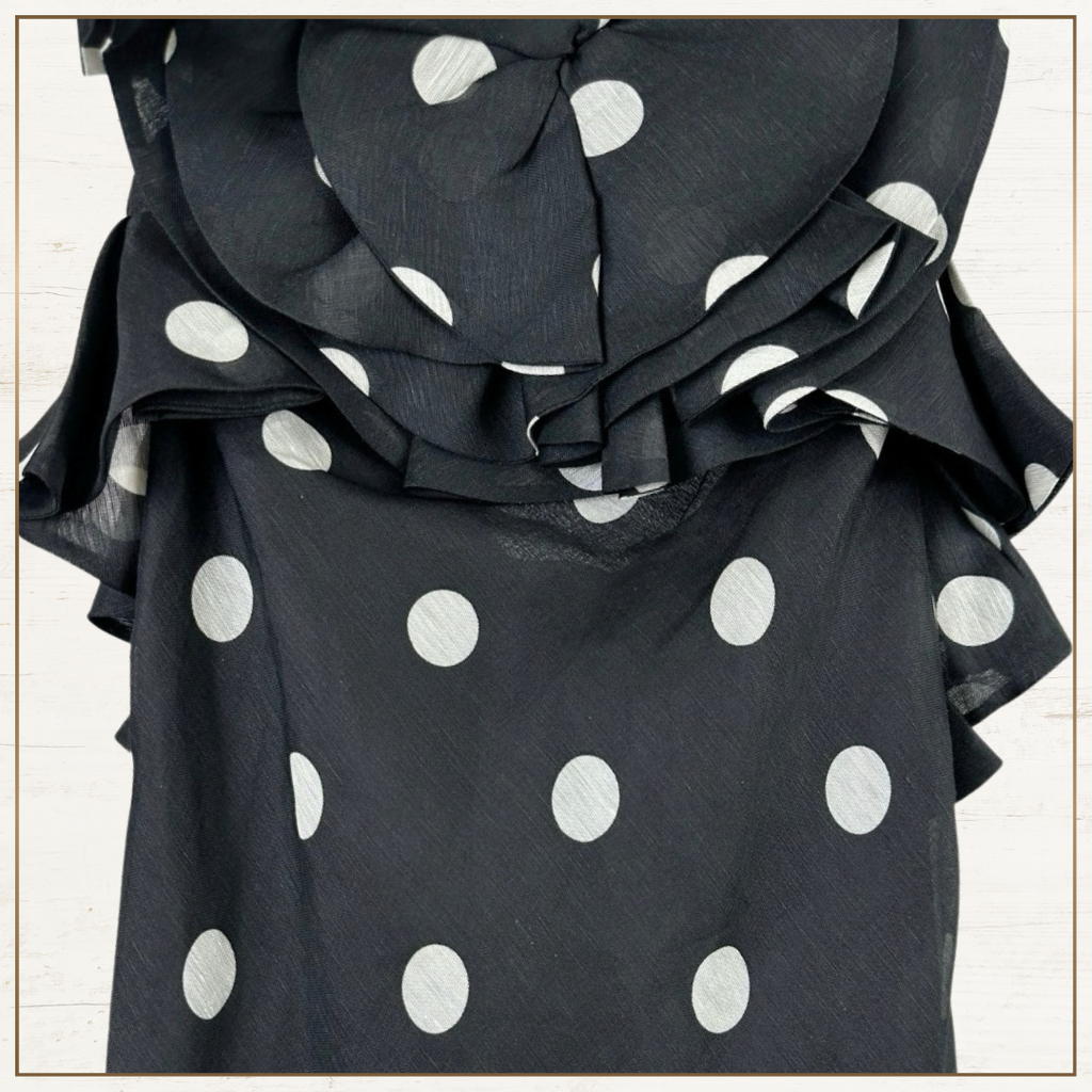 CRUSH RUFFLED POLKA DOTS MAXI DRESS