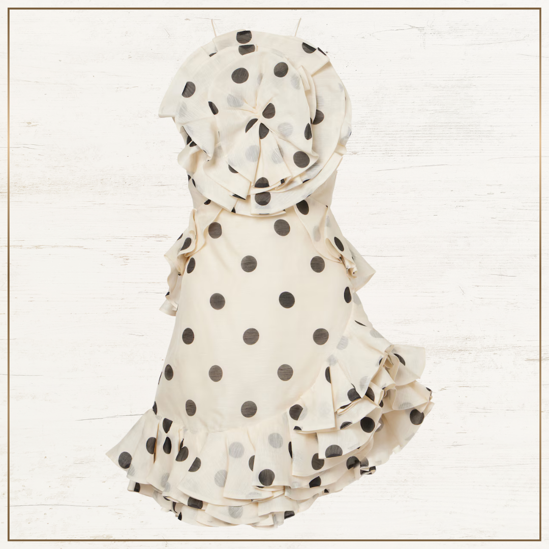 CRUSH RUFFLED POLKA DOTS MINI DRESS