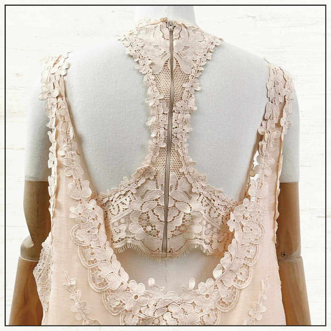 NATURA LACE TRIM MINI DRESS