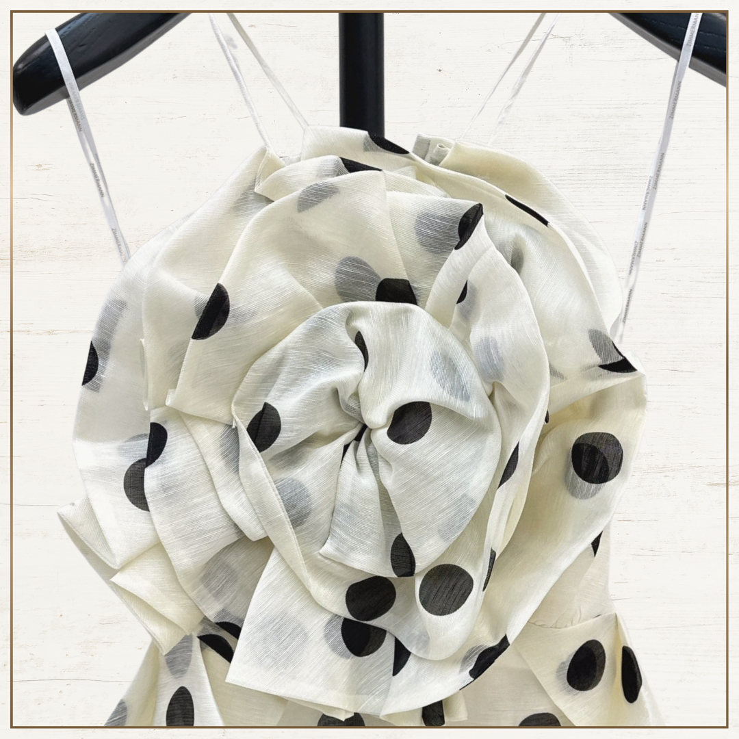 CRUSH RUFFLED POLKA DOTS MINI DRESS