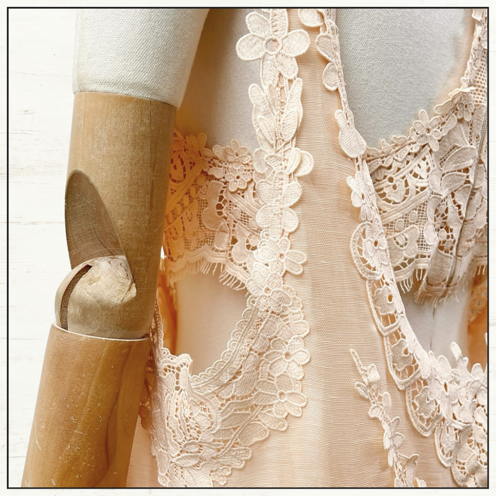 NATURA LACE TRIM MINI DRESS