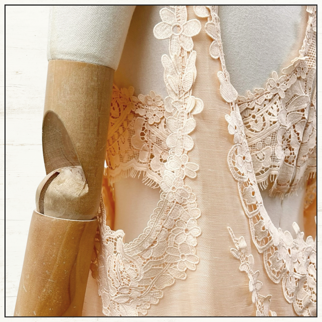 NATURA LACE TRIM MINI DRESS