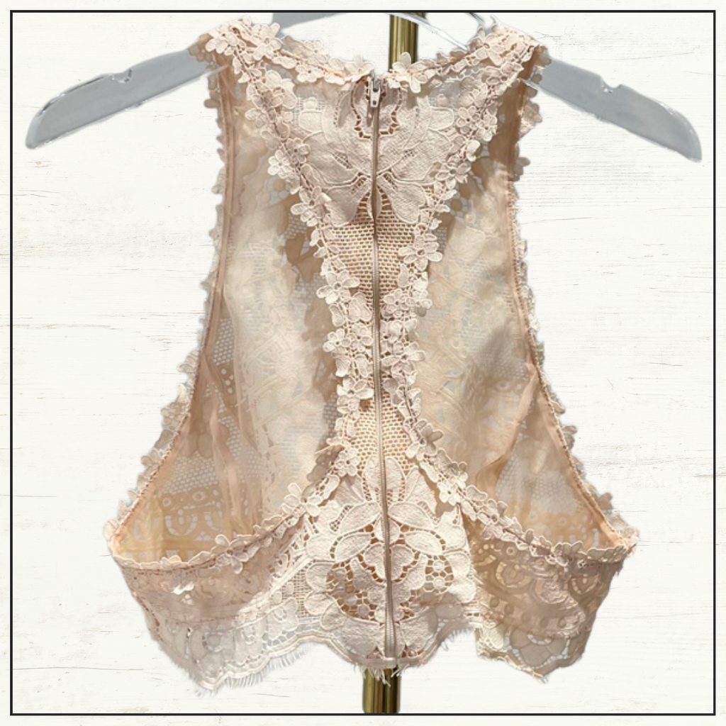 NATURA LACE TRIM MINI DRESS