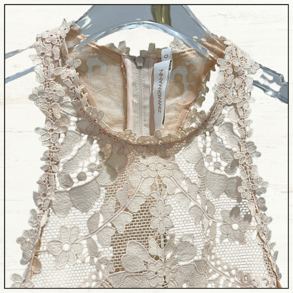 NATURA LACE TRIM MINI DRESS