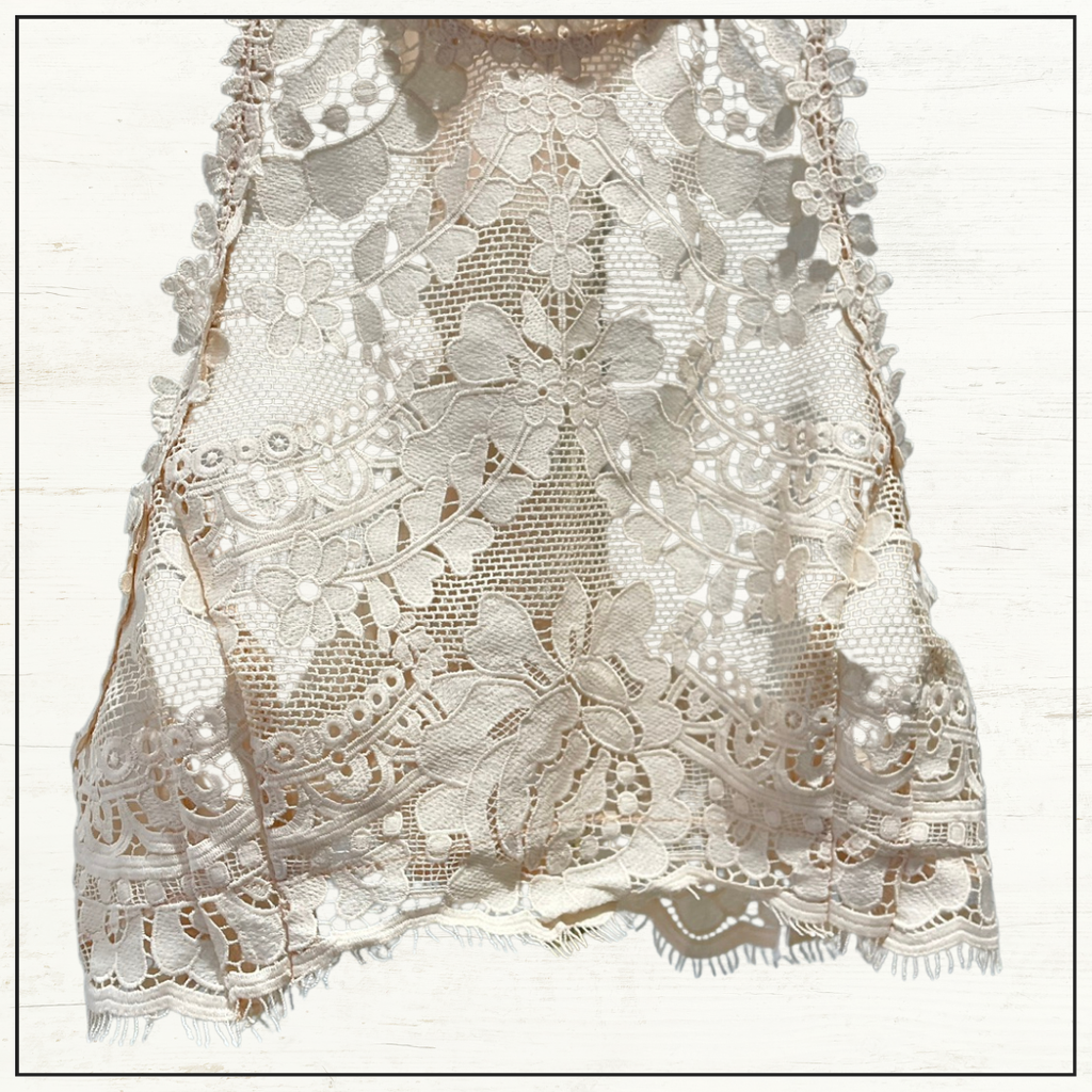 NATURA LACE TRIM MINI DRESS
