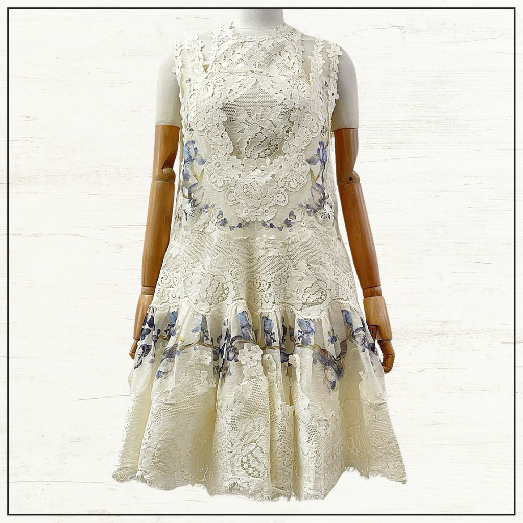 NATURA LACE TRIM MINI DRESS