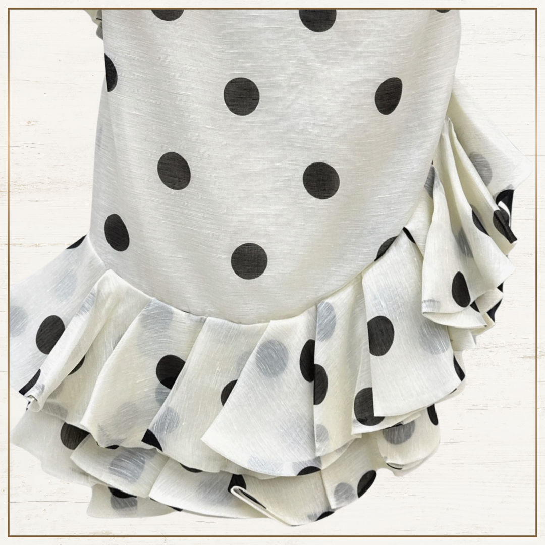 CRUSH RUFFLED POLKA DOTS MINI DRESS