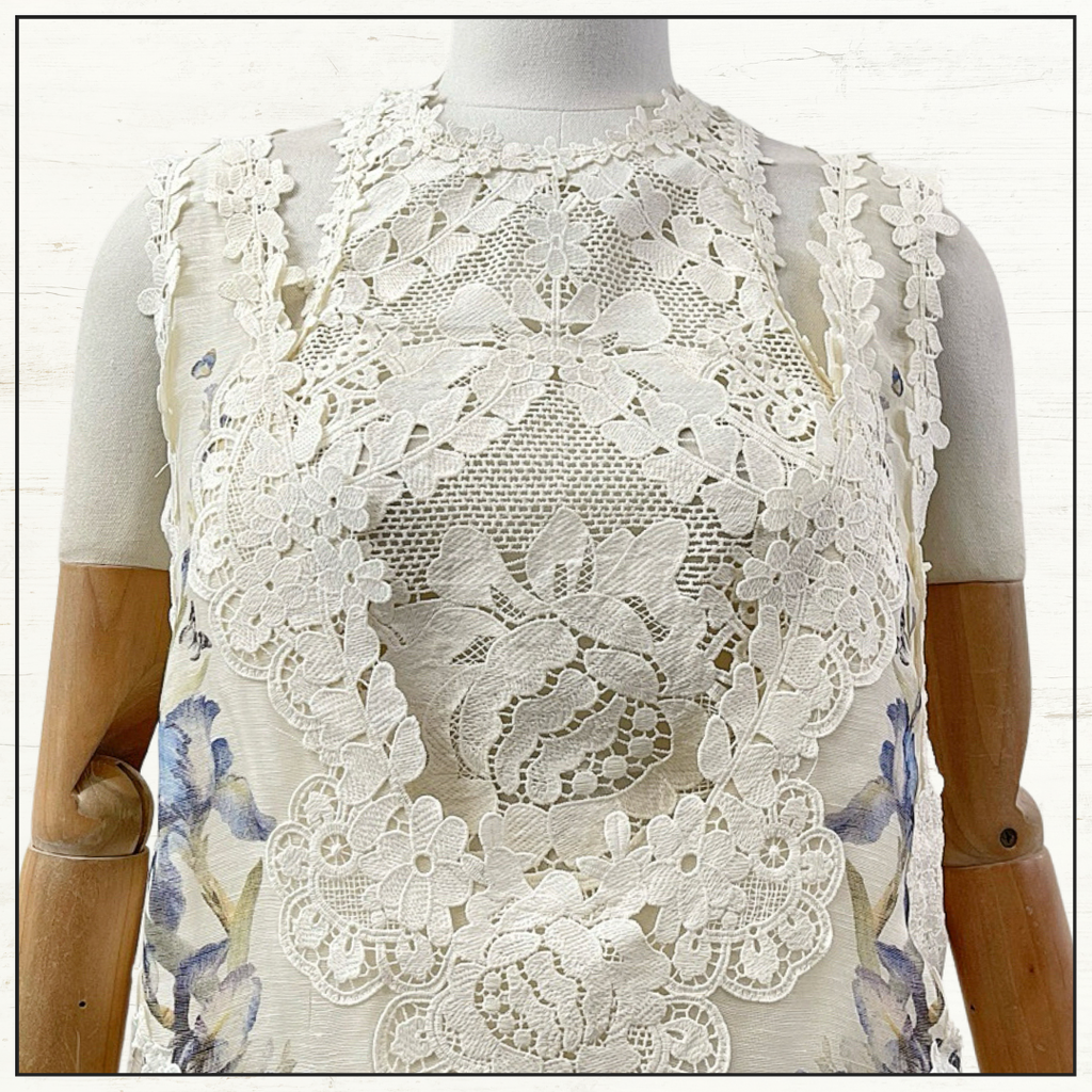 NATURA LACE TRIM MINI DRESS
