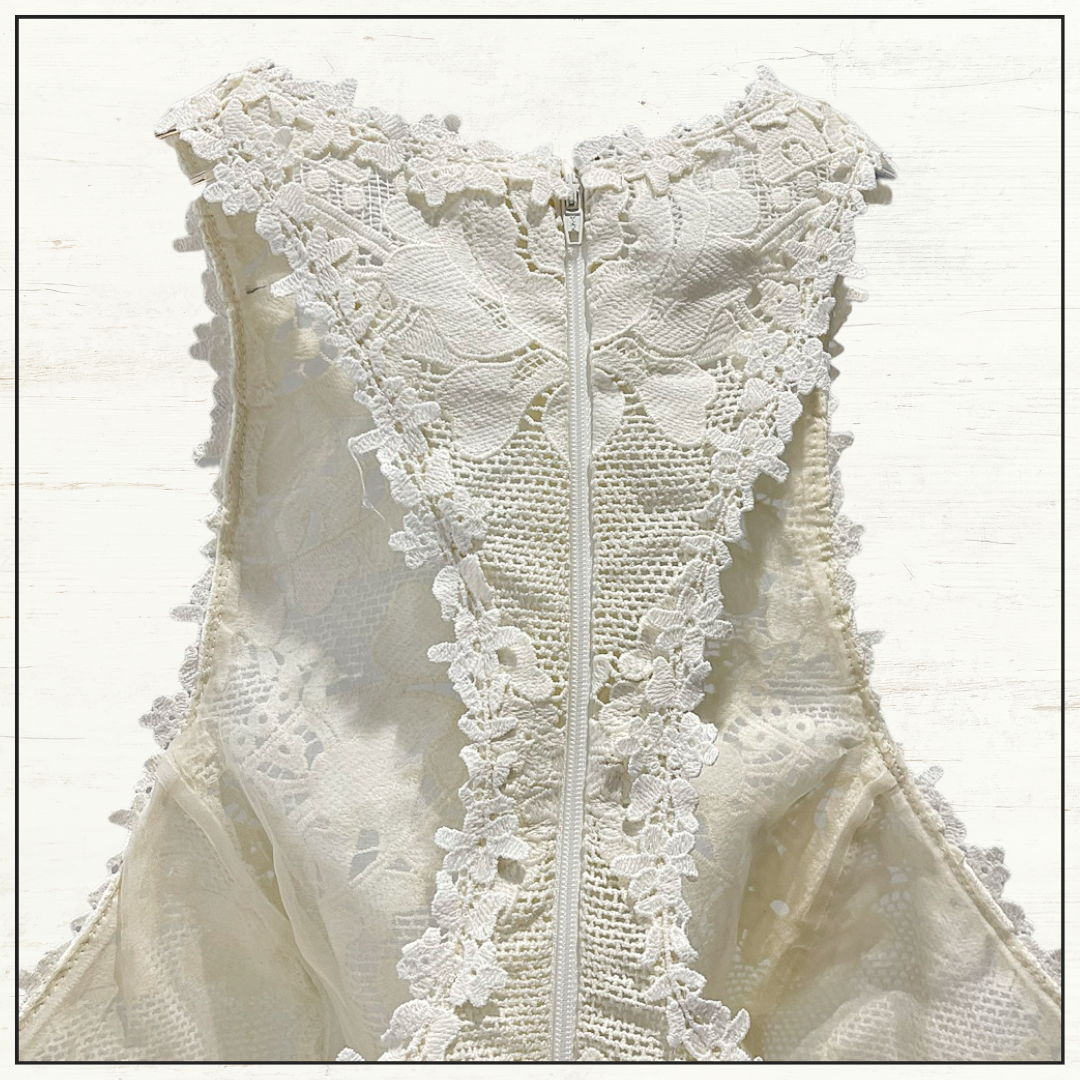 NATURA LACE TRIM MINI DRESS