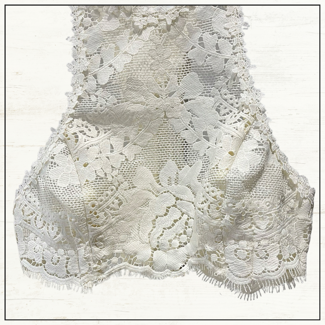 NATURA LACE TRIM MINI DRESS