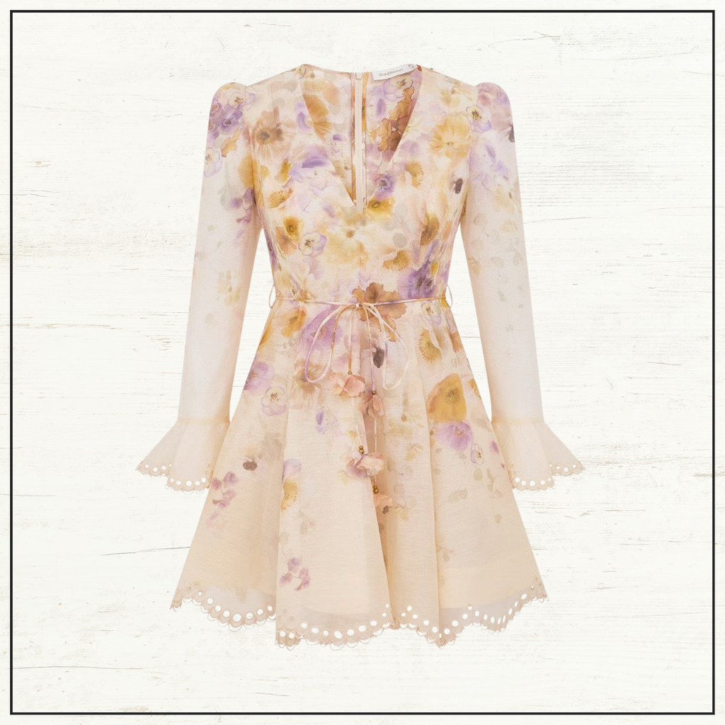 MEMENTO EMBROIDERED MINI DRESS