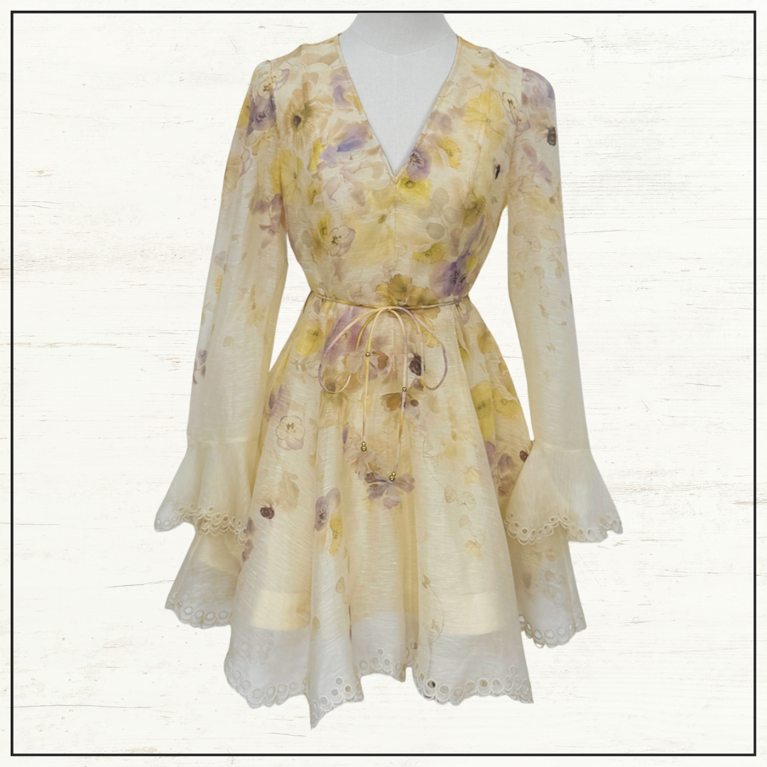 MEMENTO EMBROIDERED MINI DRESS