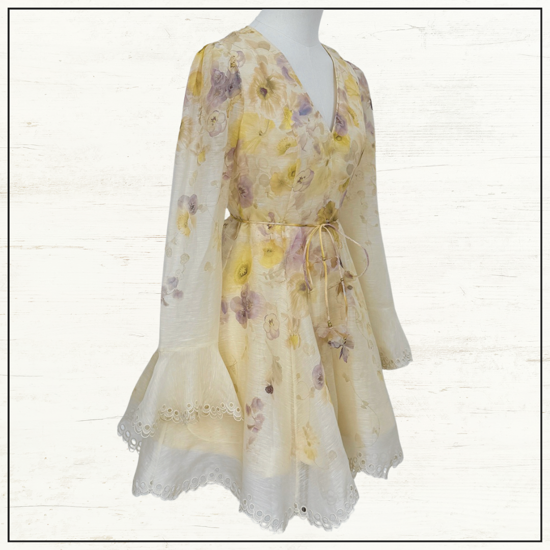 MEMENTO EMBROIDERED MINI DRESS
