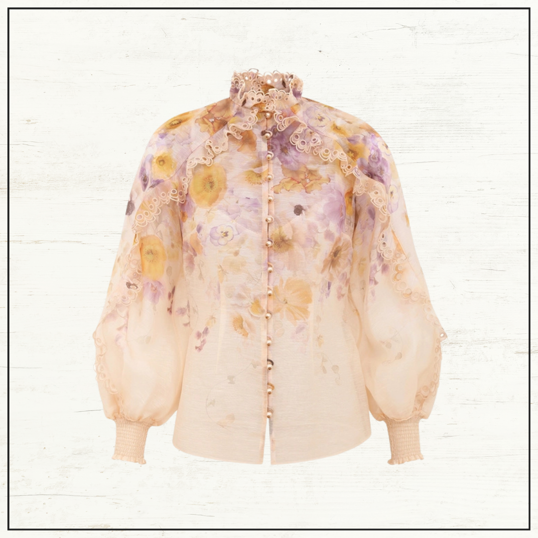 MEMENTO EMBROIDERED BLOUSE & SKIRT