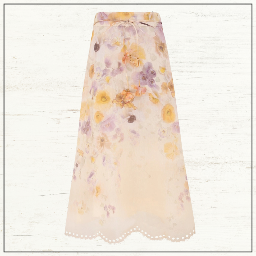 MEMENTO EMBROIDERED BLOUSE & SKIRT