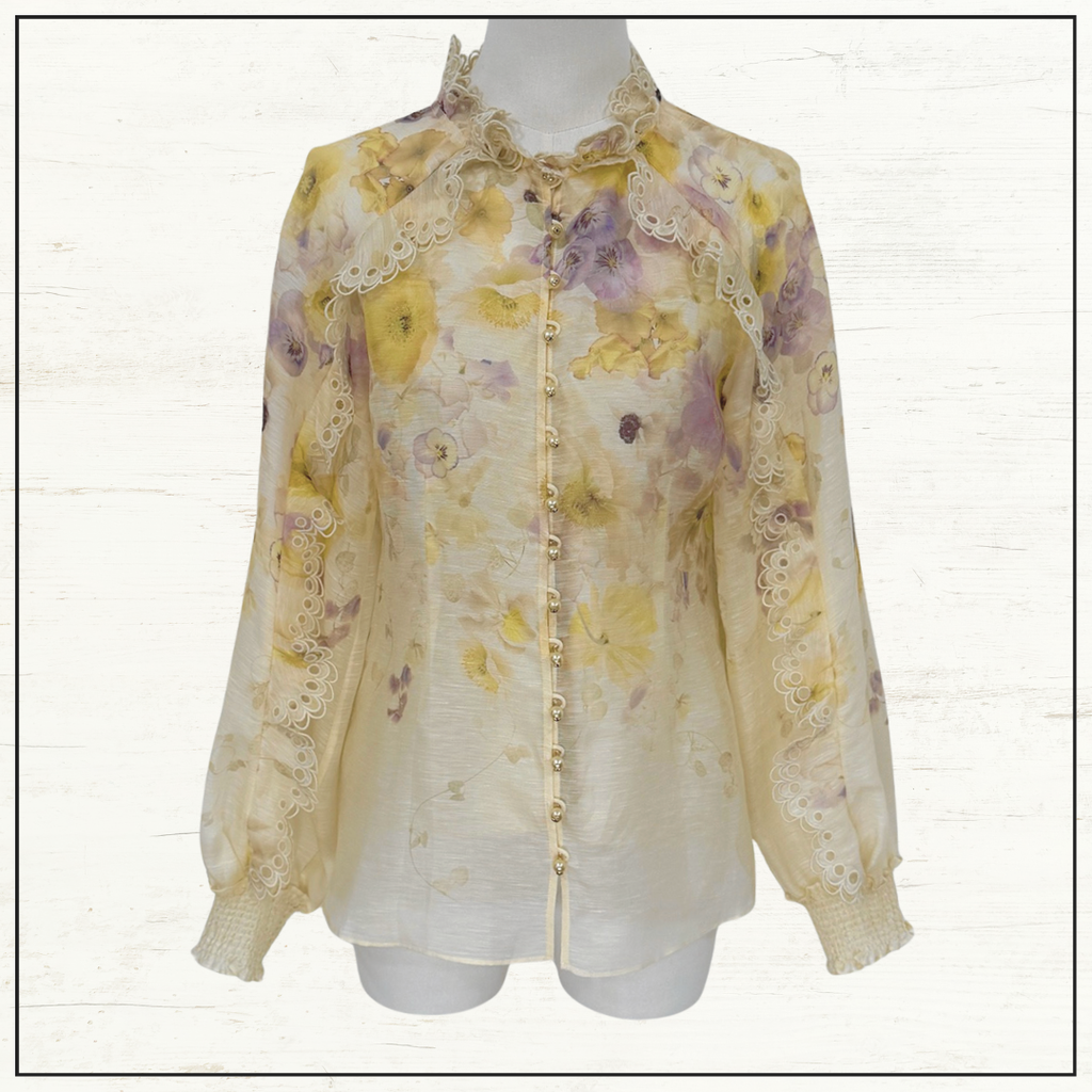 MEMENTO EMBROIDERED BLOUSE & SKIRT