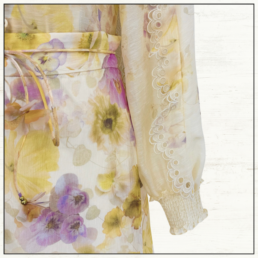 MEMENTO EMBROIDERED BLOUSE & SKIRT