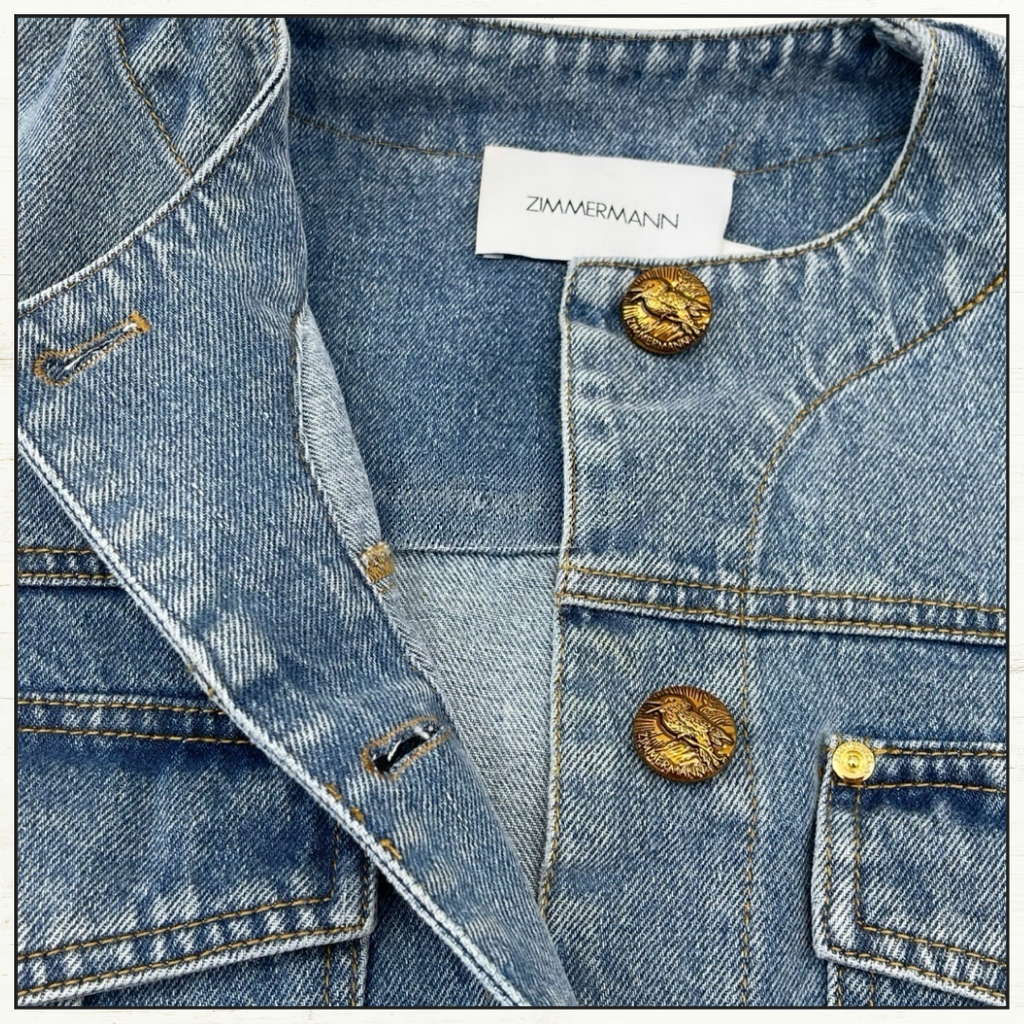 DENIM CROPPED JACKET & PENCIL MIDI SKIRT