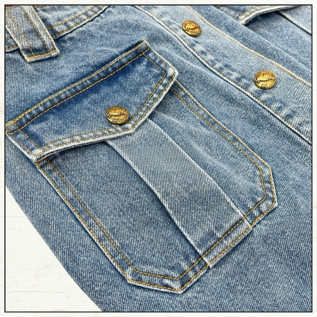 DENIM CROPPED JACKET & PENCIL MIDI SKIRT