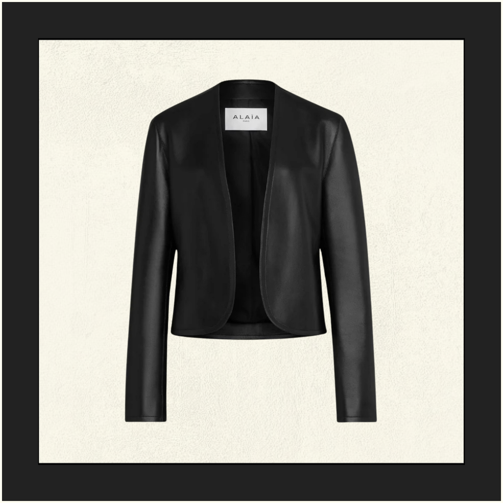 COLLARLESS LAMBSKIN JACKET