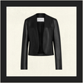 COLLARLESS LAMBSKIN JACKET