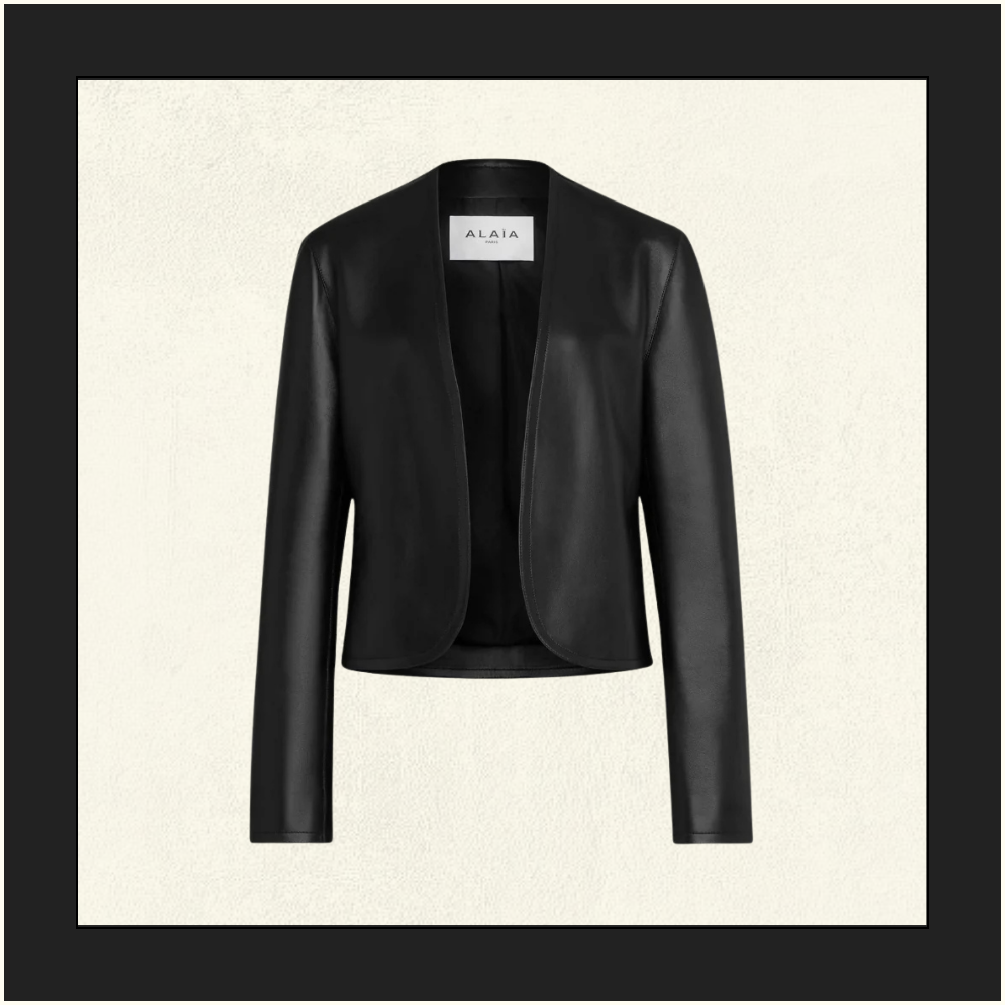 COLLARLESS LAMBSKIN JACKET