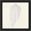 ASYMMETRIC CAPE WOOL SWEATER