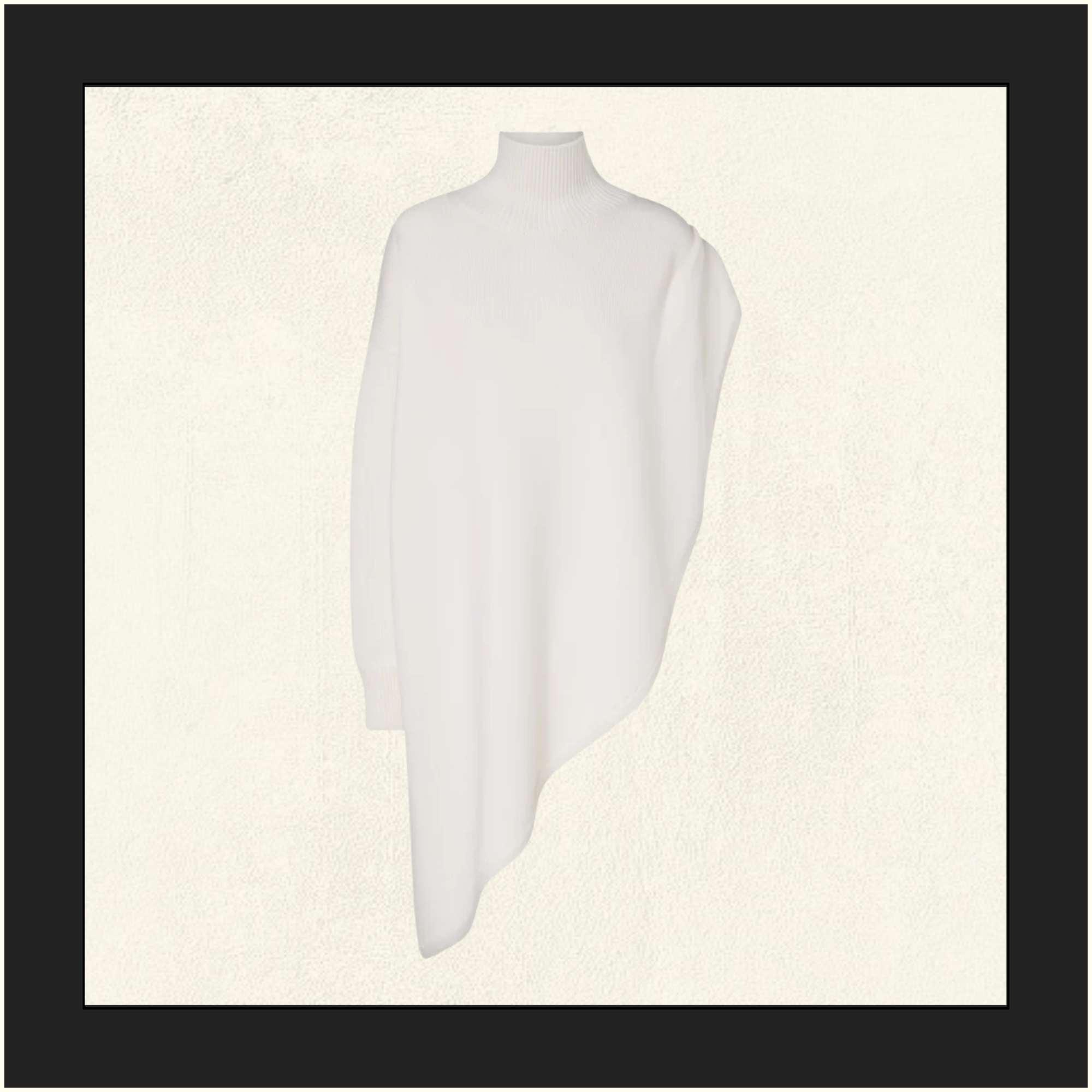 ASYMMETRIC CAPE WOOL SWEATER