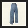 ASYMMETRIC WIDE LEG JEANS