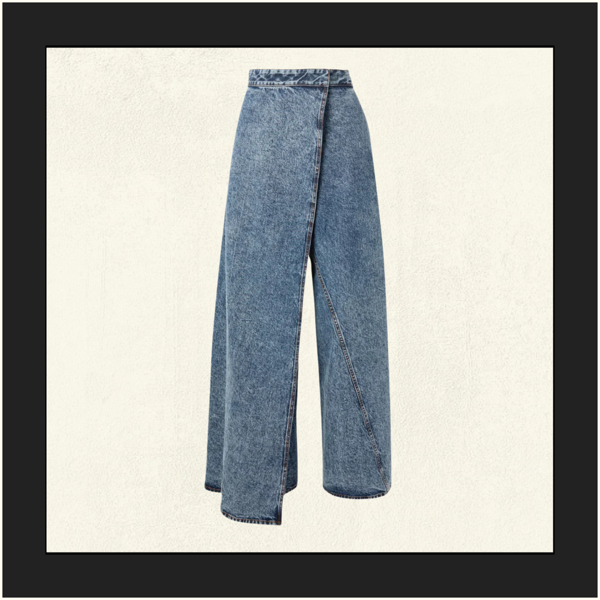 ASYMMETRIC WIDE LEG JEANS