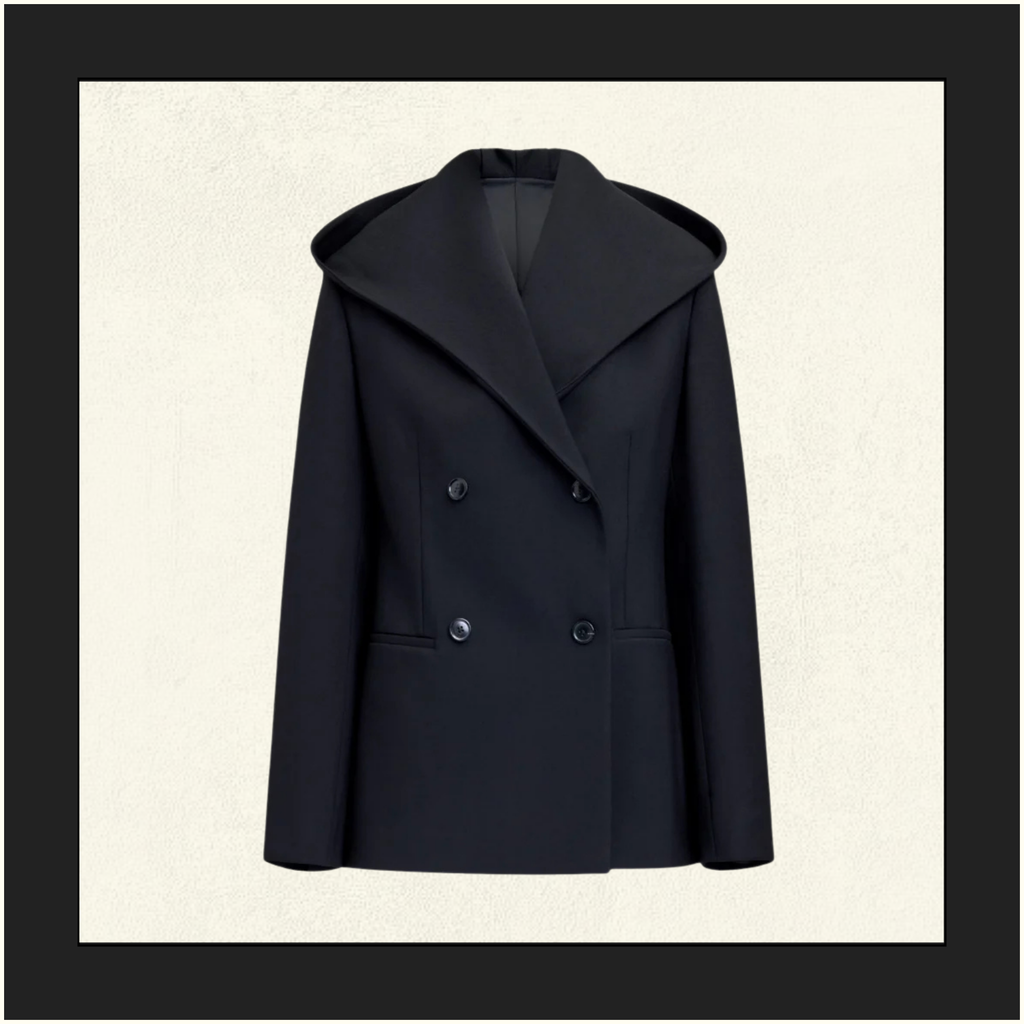 VIRGIN WOOL HOODED TAILORED COAT